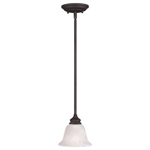 St George's Hawthorns - 1 Light Mini Pendant in Traditional Style - 6.25 Inches wide by 8.5 Inches high - 1122868