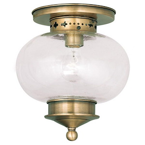 Avenue Gardens - 1 Light Flush Mount in Coastal Style - 9.5 Inches wide by 9.75 Inches high - 1122957
