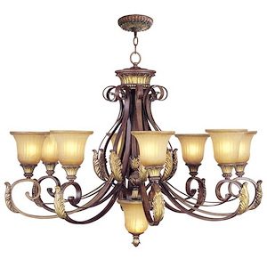 Lowther East - 9 Light Chandelier in Mediterranean Style - 40 Inches wide by 30.5 Inches high - 1268838