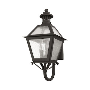 Lavinia Terrace - 2 Light Outdoor Wall Lantern in Farmhouse Style - 8.5 Inches wide by 18.5 Inches high - 1268545