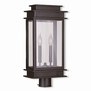 Liphook Close - 2 Light Outdoor Post Top Lantern in Traditional Style - 5.5 Inches wide by 20.5 Inches high - 1268713