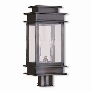 Liphook Close - 2 Light Outdoor Post Top Lantern in Traditional Style - 5.5 Inches wide by 16.75 Inches high
