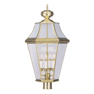 Kiln Heights - 4 Light Outdoor Post Top Lantern in Traditional Style - 16 Inches wide by 29 Inches high - 1122902