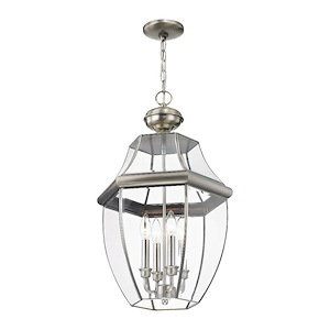 Sherwood Cliff - 4 Light Outdoor Pendant Lantern in Traditional Style - 16 Inches wide by 25.5 Inches high