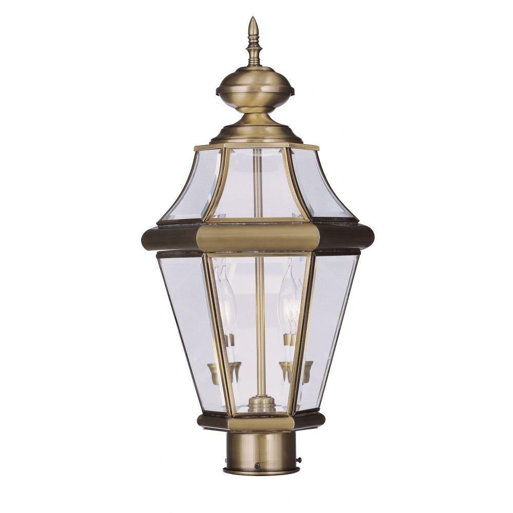 Bailey Street Home 218-BEL-189718 Kiln Heights - 2 Light Outdoor Post Top Lantern in Traditional Style - 10.25 Inches wide by 21 Inches high