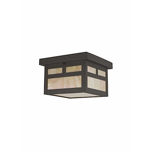 Dingle Ridgeway - 1 Light Outdoor Flush Mount in Craftsman Style - 8 Inches wide by 5.5 Inches high - 1268602