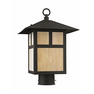 Dingle Ridgeway - 1 Light Outdoor Post Top Lantern in Craftsman Style - 10 Inches wide by 15 Inches high - 1268616