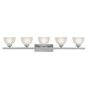 Turnpike Brae - 5 Light Bathroom Light Fixture in Traditional Style - 48 Inches wide by 9 Inches high - 1268895