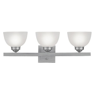 Turnpike Brae - 3 Light Bathroom Light Fixture in Traditional Style - 24.75 Inches wide by 9 Inches high - 1268654
