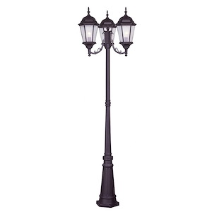 The Winsters - 3 Light Outdoor 3 Head Post in Traditional Style - 24.5 Inches wide by 86 Inches high - 1268656