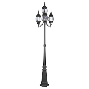 Front Close - Four Light Outdoor Four Head Post in Traditional Style - 22 Inches wide by 93 Inches high - 1269126
