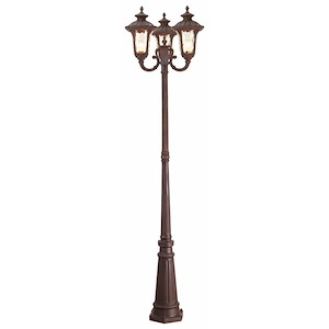 Foxglove Glebe - 3 Light Outdoor 3 Head Post in Traditional Style - 23 Inches wide by 87 Inches high