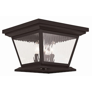 Duver Road - Four Light Outdoor Flush Mount - 10.75 Inches wide by 9.5 Inches high