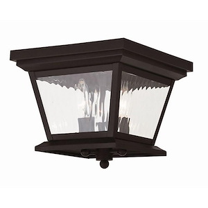 Duver Road - Three Light Outdoor Flush Mount - 8.5 Inches wide by 9 Inches high