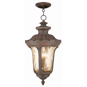 Foxglove Glebe - 4 Light Outdoor Pendant Lantern in Traditional Style - 17 Inches wide by 33 Inches high