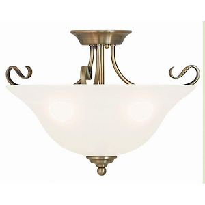 Kingsdale Drive - 3 Light Semi-Flush Mount in Traditional Style - 19 Inches wide by 13 Inches high - 1268754