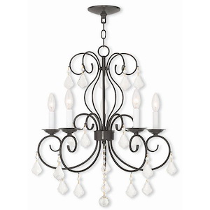 Traditional French Country Five Light Chandelier - 1121588