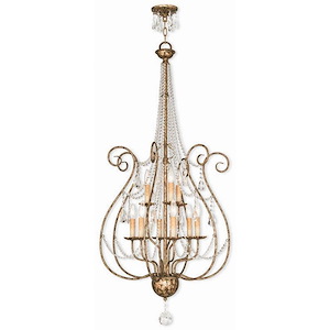 Stevenson Hollow - 9 Light Foyer Chandelier in French Country Style - 24 Inches wide by 51.75 Inches high - 1268738