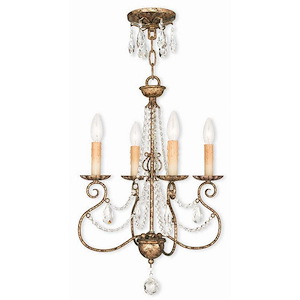 Stevenson Hollow - 4 Light Mini Chandelier in French Country Style - 16 Inches wide by 22.75 Inches high - 1268769