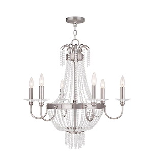 French Country Traditional Six Light Chandelier - 1121634