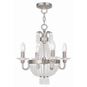 French Country Traditional Four Light Chandelier - 1121636