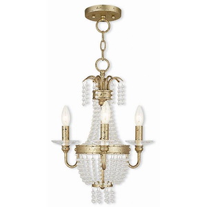 French Country Traditional Three Light Chandelier - 1121637