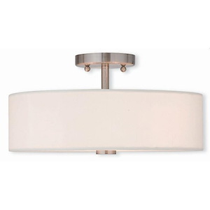 Pleasant Crescent - 3 Light Semi-Flush Mount in Modern Style - 15 Inches wide by 8.13 Inches high - 1269580