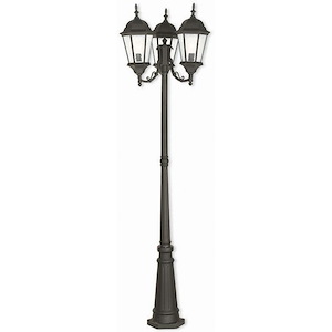 The Winsters - 3 Light Outdoor 3 Head Post in Traditional Style - 24.5 Inches wide by 86 Inches high - 1268807