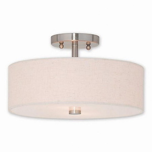 Pleasant Crescent - 2 Light Semi-Flush Mount in Modern Style - 13 Inches wide by 7.5 Inches high - 1121774