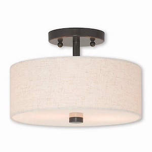 Pleasant Crescent - 2 Light Semi-Flush Mount in Modern Style - 11 Inches wide by 7.5 Inches high - 1121775