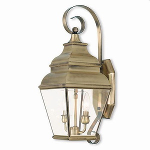 Sunningdale Pastures - 2 Light Outdoor Wall Lantern in Farmhouse Style - 8 Inches wide by 21.5 Inches high