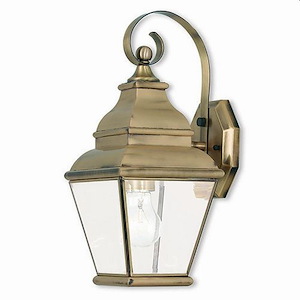 Sunningdale Pastures - 1 Light Outdoor Wall Lantern in Farmhouse Style - 6.5 Inches wide by 15.5 Inches high