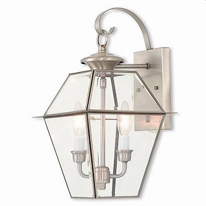 Vaughan Wynd - 2 Light Outdoor Wall Lantern in Farmhouse Style - 9 Inches wide by 16.5 Inches high