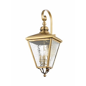 Brookfield Cottages - 4 Light Outdoor Wall Lantern in Traditional Style - 14.25 Inches wide by 35 Inches high