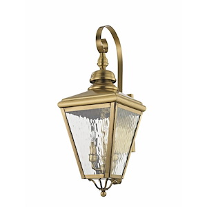 Brookfield Cottages - 3 Light Outdoor Wall Lantern in Traditional Style - 10.63 Inches wide by 29 Inches high - 1121800