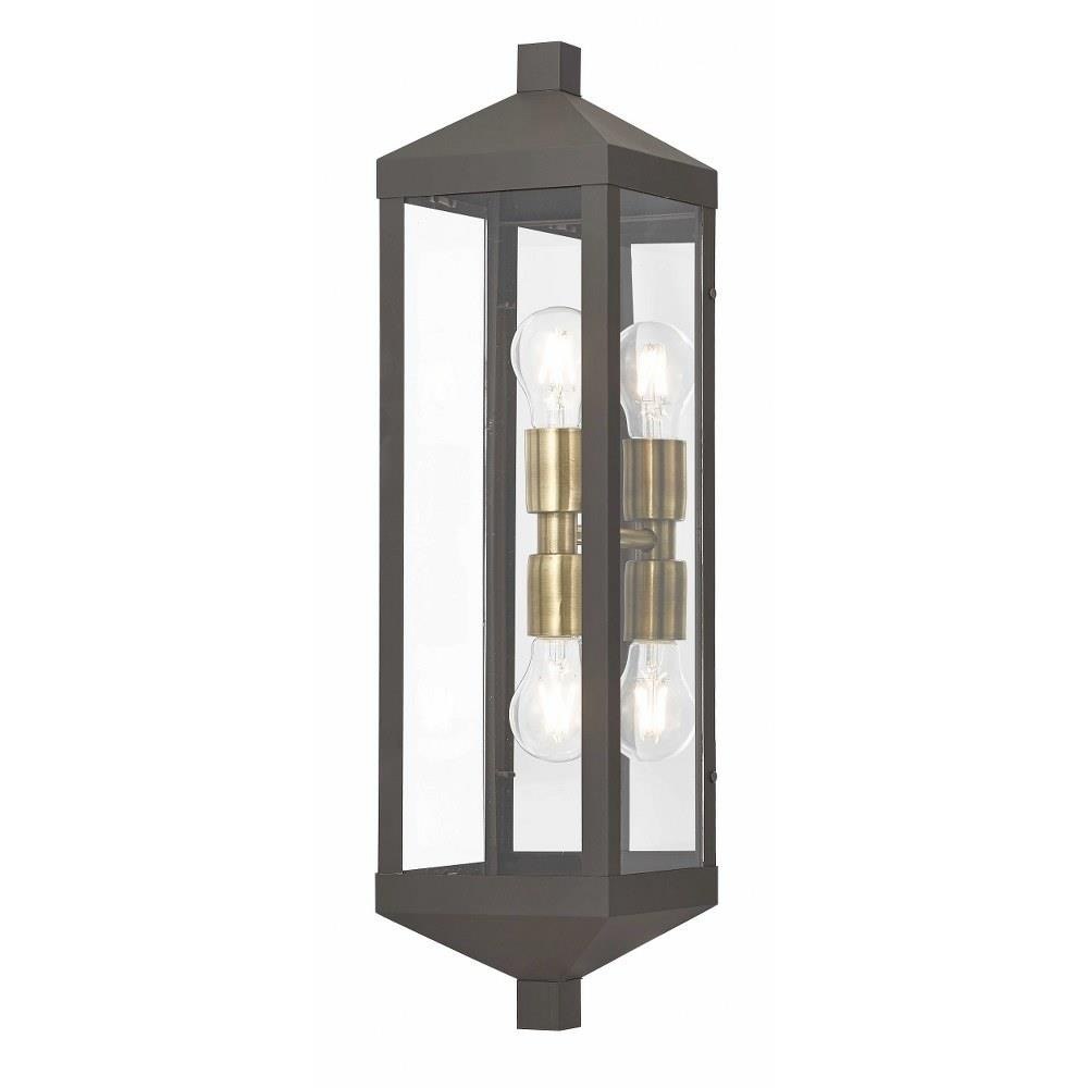 Bailey Street Home 218-BEL-614536 Rothwell Bridge - 2 Light Outdoor Wall Lantern in Mid Century Modern Style - 6.25 Inches wide by 24 Inches high