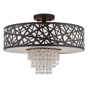 Mead Dell - 4 Light Semi-Flush Mount in Contemporary Style - 18 Inches wide by 13.25 Inches high - 1121873