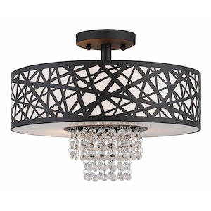 Mead Dell - 3 Light Semi-Flush Mount in Contemporary Style - 14.88 Inches wide by 11 Inches high - 1121874