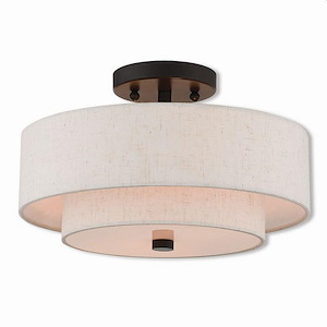 Pleasant Crescent - 2 Light Semi-Flush Mount In Transitional Style-8.25 Inches Tall and 13 Inches Wide - 1269541