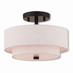 Pleasant Crescent - 2 Light Semi-Flush Mount In Transitional Style-8.25 Inches Tall and 11 Inches Wide - 1268663