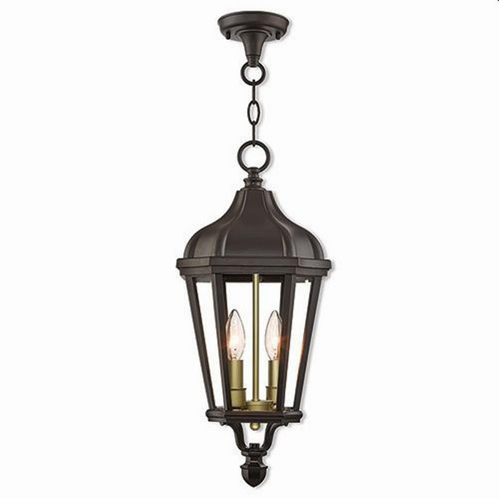 Bailey Street Home 218-BEL-614642 Hadrian Lane - 2 Light Outdoor Pendant Lantern in Traditional Style - 9 Inches wide by 20.5 Inches high