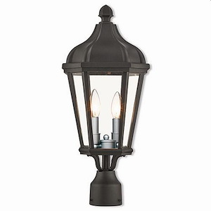 Hadrian Lane - 2 Light Outdoor Post Top Lantern in Traditional Style - 9 Inches wide by 21 Inches high - 1121928