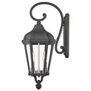 Hadrian Lane - 2 Light Outdoor Wall Lantern in Traditional Style - 9 Inches wide by 23.5 Inches high