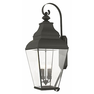 Sunningdale Pastures - 4 Light Outdoor Wall Lantern in Farmhouse Style - 14 Inches wide by 36 Inches high