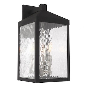Rothwell Bridge - 3 Light Outdoor Wall Lantern in Mid Century Modern Style - 8.25 Inches wide by 17.5 Inches high - 1268830