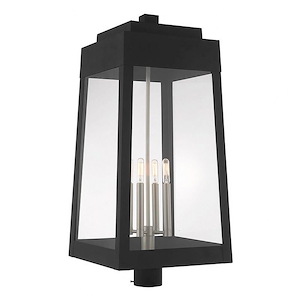 Stevenson Parade - 4 Light Outdoor Post Top Lantern in Mid Century Modern Style - 13.75 Inches wide by 31 Inches high - 1268854