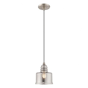 Borough Village - 1 Light Mini Pendant in Coastal Style - 6.75 Inches wide by 9.5 Inches high - 1269237