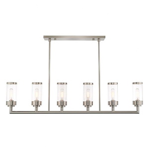 Ladywell Acres - 6 Light Linear Chandelier in Coastal Style - 5 Inches wide by 21.5 Inches high - 1269238