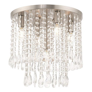 Alnwick Crescent - 5 Light Flush Mount in Glam Style - 13.75 Inches wide by 13.75 Inches high - 1268986