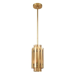 Gray Leys - 1 Light Mini Pendant in Mid Century Modern Style - 6 Inches wide by 18.25 Inches high - 1268957